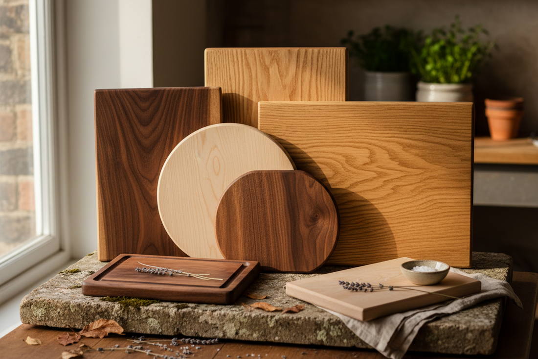 Comparison of oak walnut and ash chopping boards