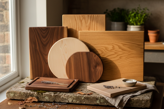 Comparison of oak walnut and ash chopping boards