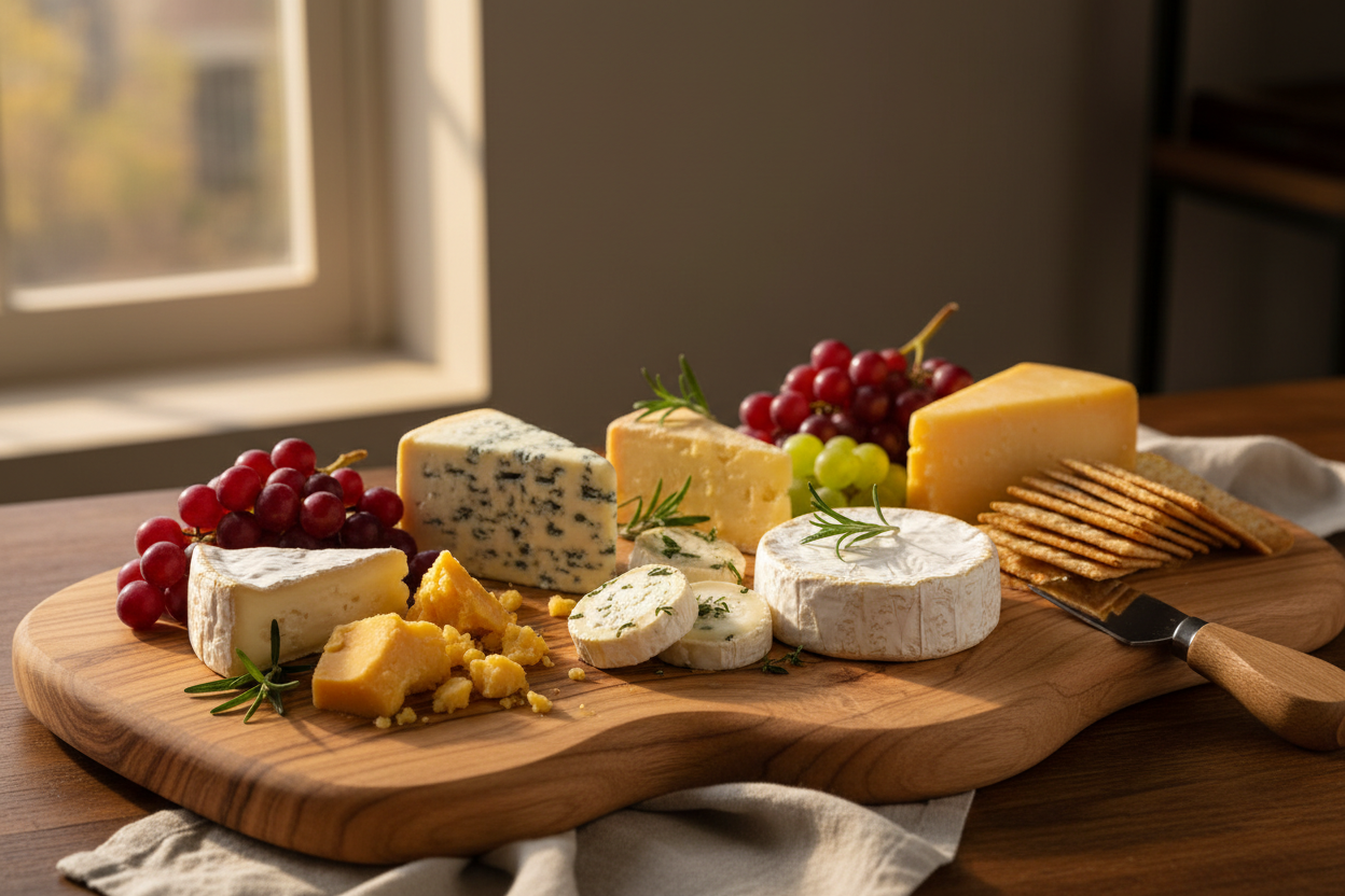 Handmade wooden cheese board UK solid hardwood