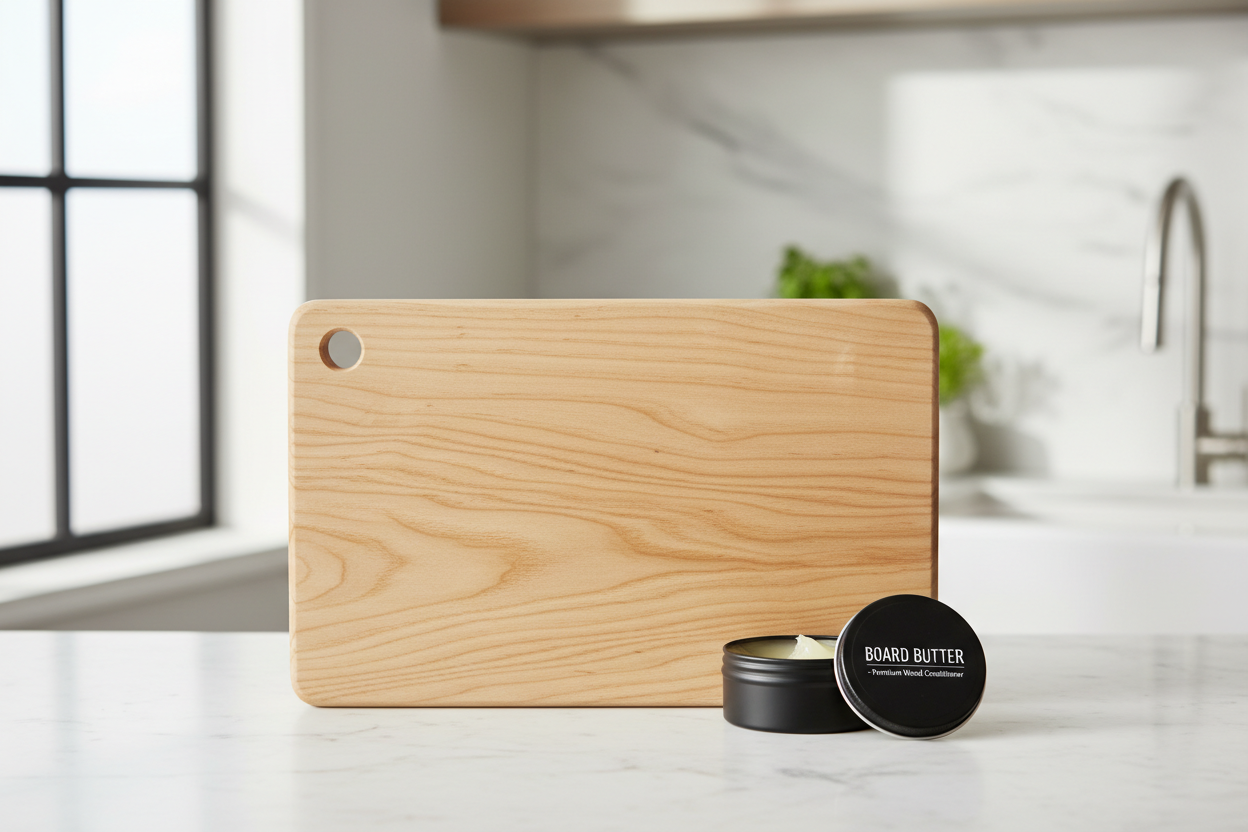 Chopping board bundle UK wooden board and oil set