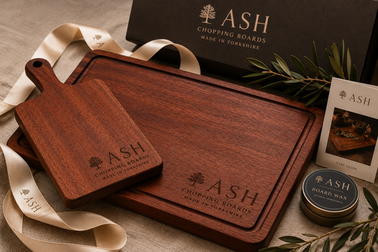 Personalised Wedding Gift Bundle | Handmade Wooden Chopping Board & Cheese Board Set