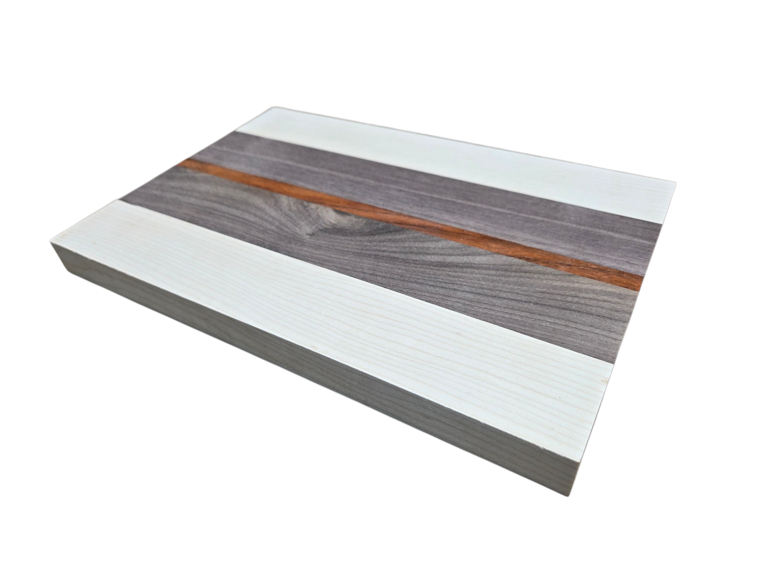 Handmade ash walnut and pink ivory cheese board luxury hardwood serving board UK