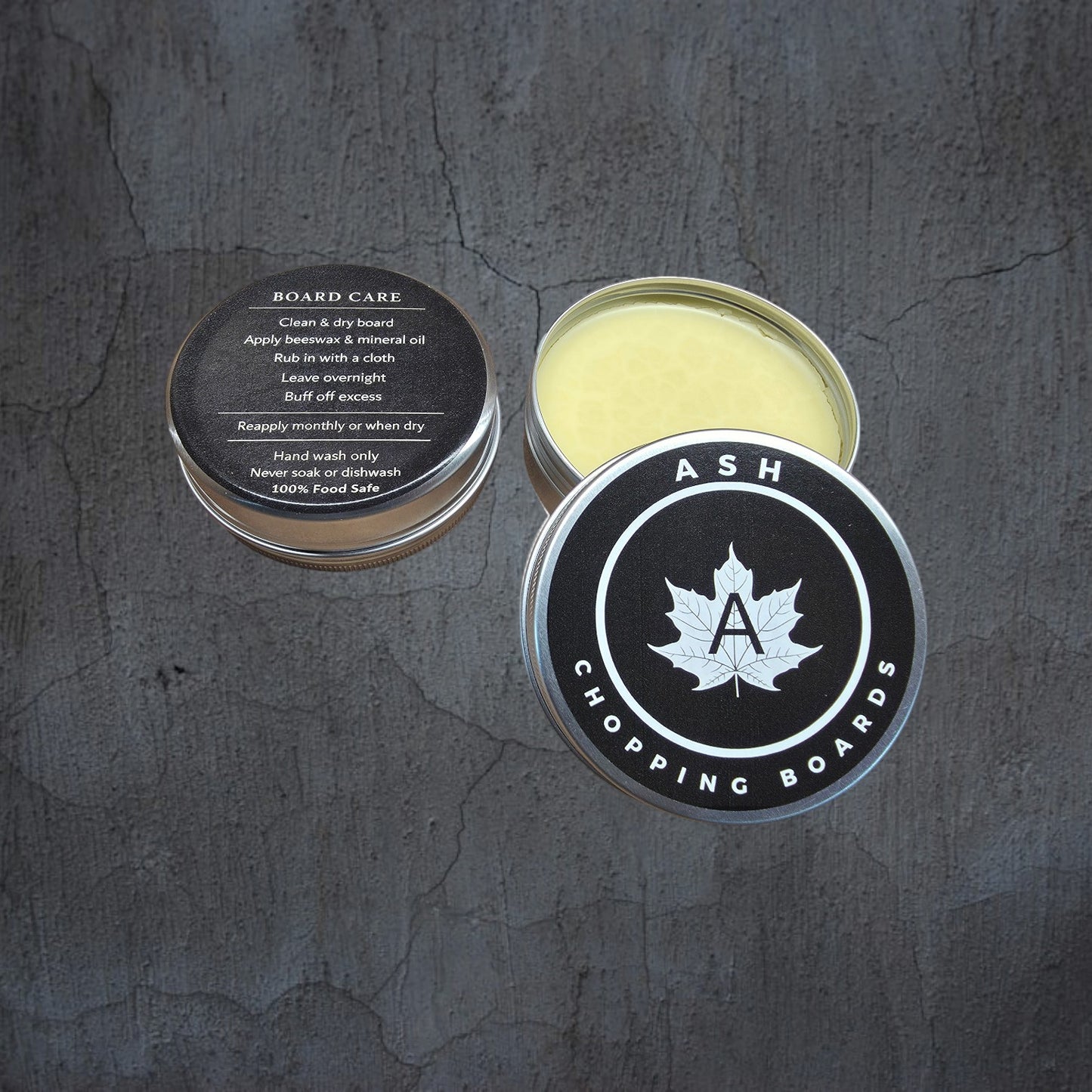 Close up of natural board butter wood conditioner 100ml