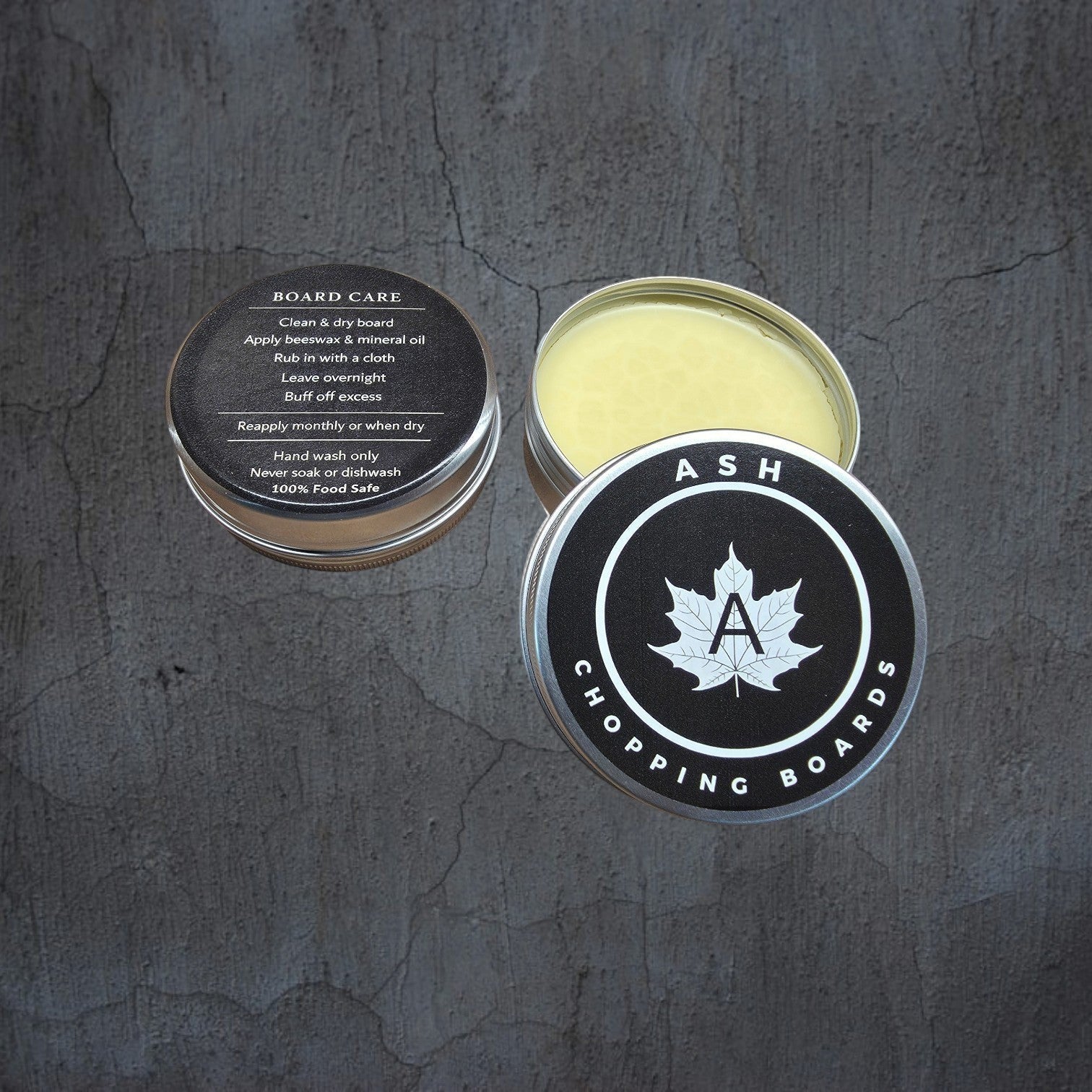 Close up of natural board butter wood conditioner 100ml