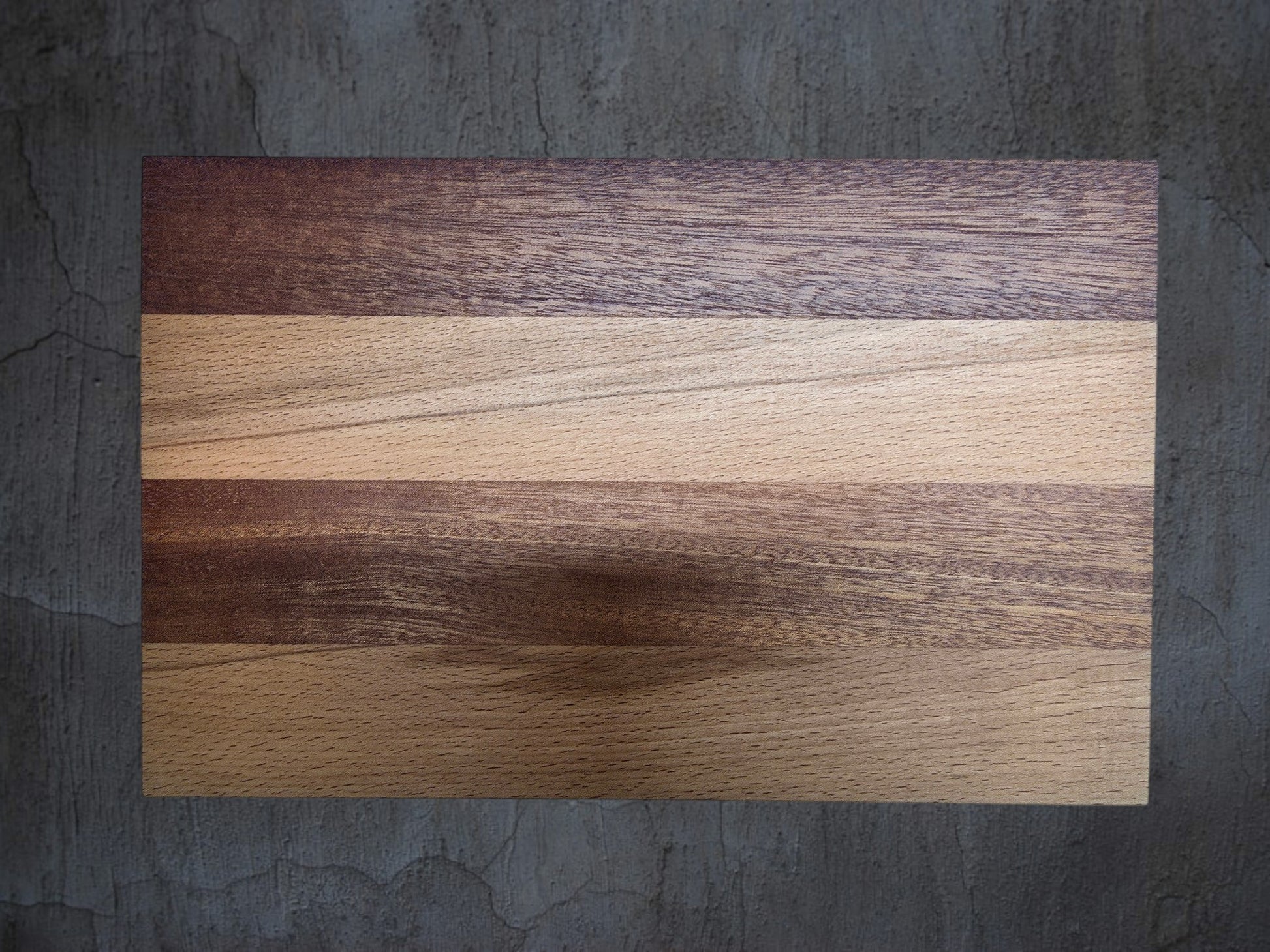 Close up of cherry and walnut wood grain on cheese board