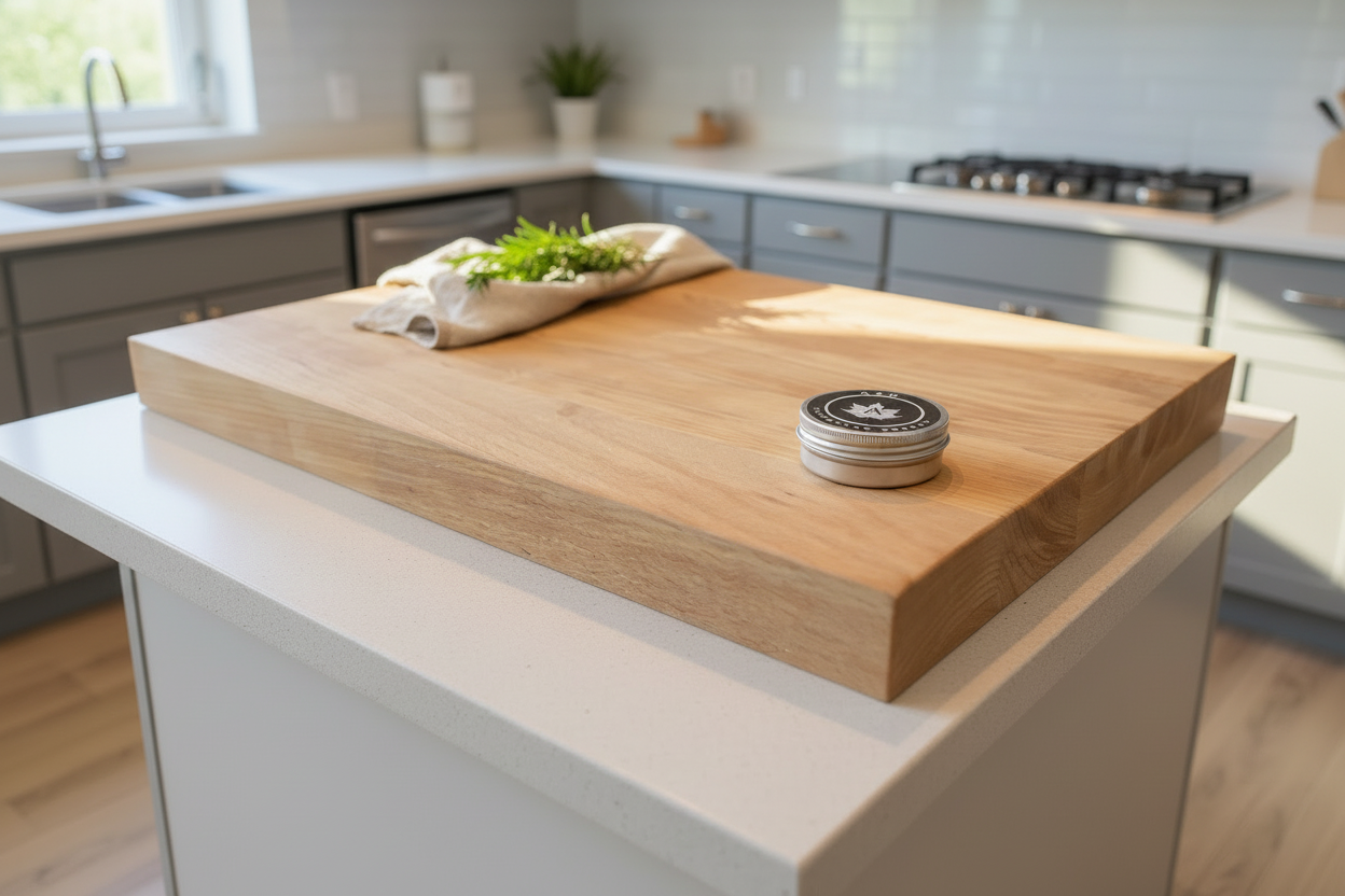 Large Ash Chopping Board with Board Butter