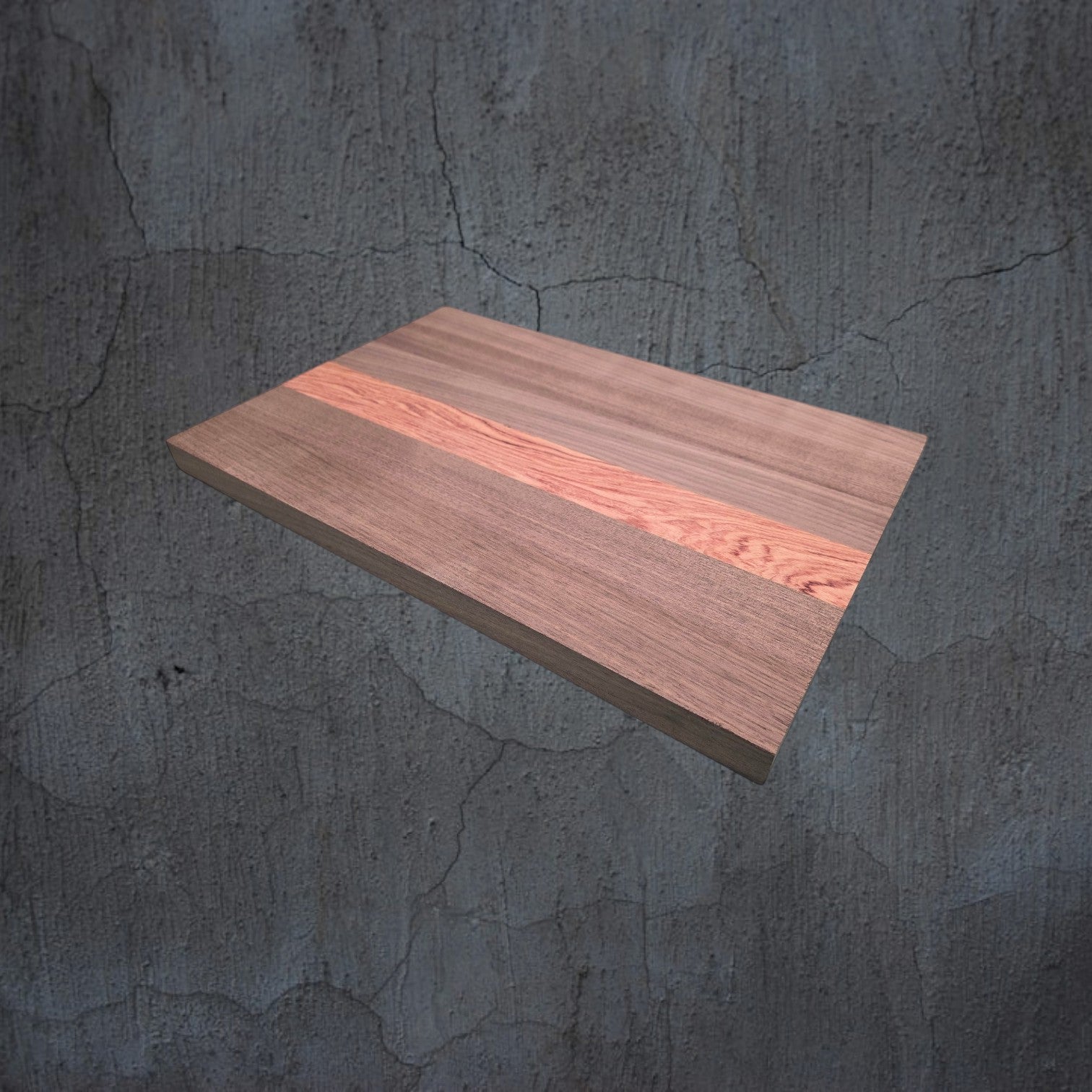 Luxury handmade walnut and pink ivory cheese board 30cm x 20cm hardwood serving board UK