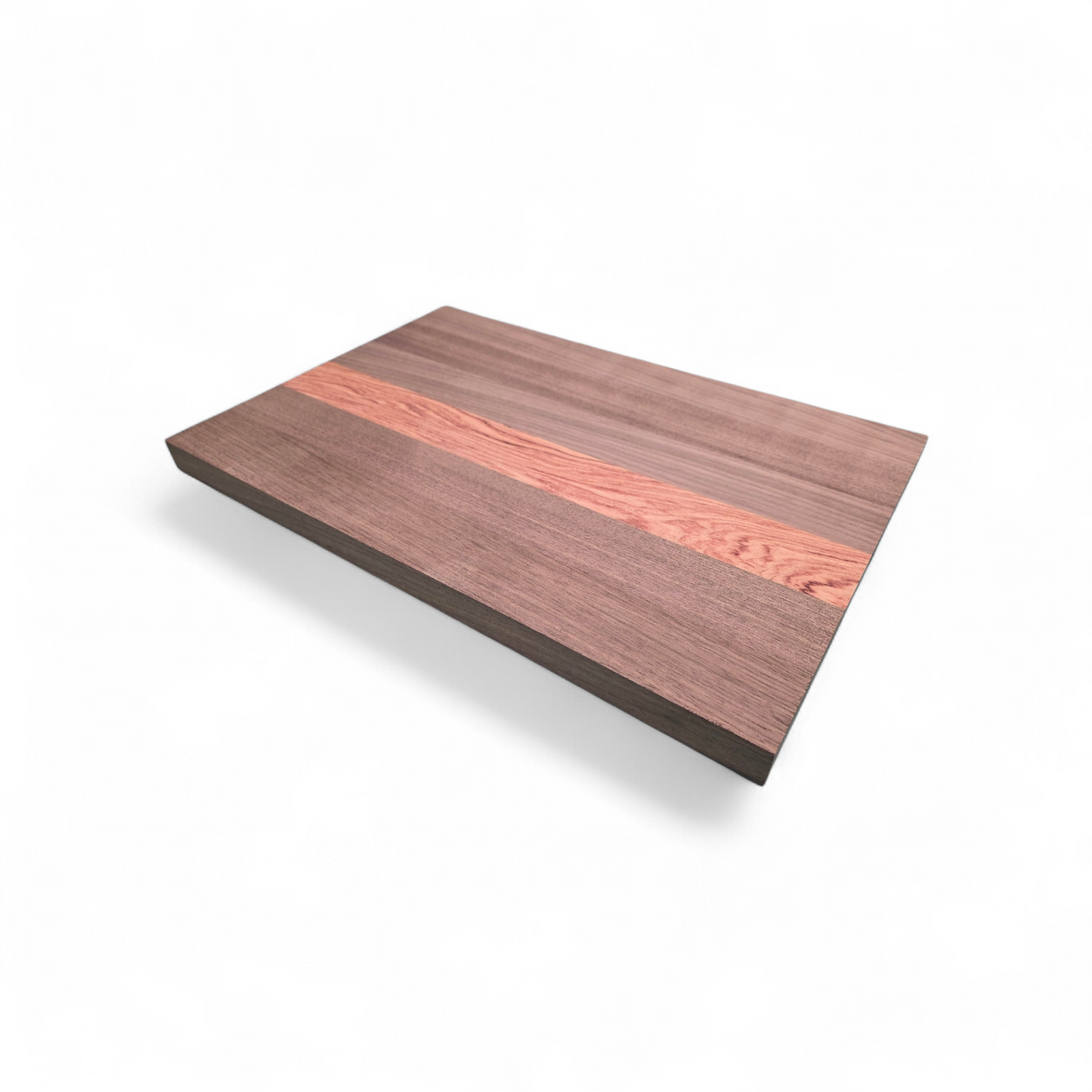 Luxury handmade walnut and pink ivory cheese board 30cm x 20cm hardwood serving board UK