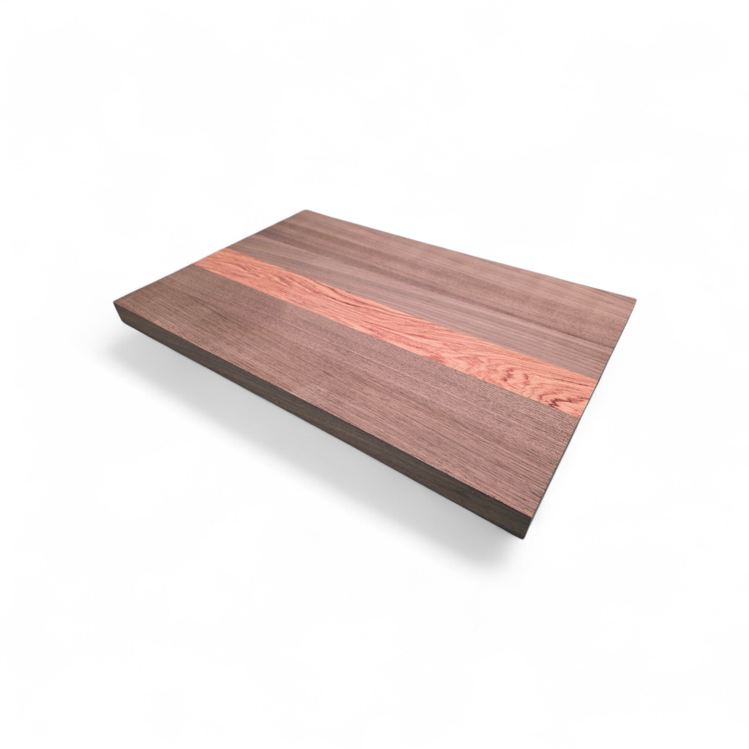 Luxury handmade walnut and pink ivory cheese board 30cm x 20cm hardwood serving board UK