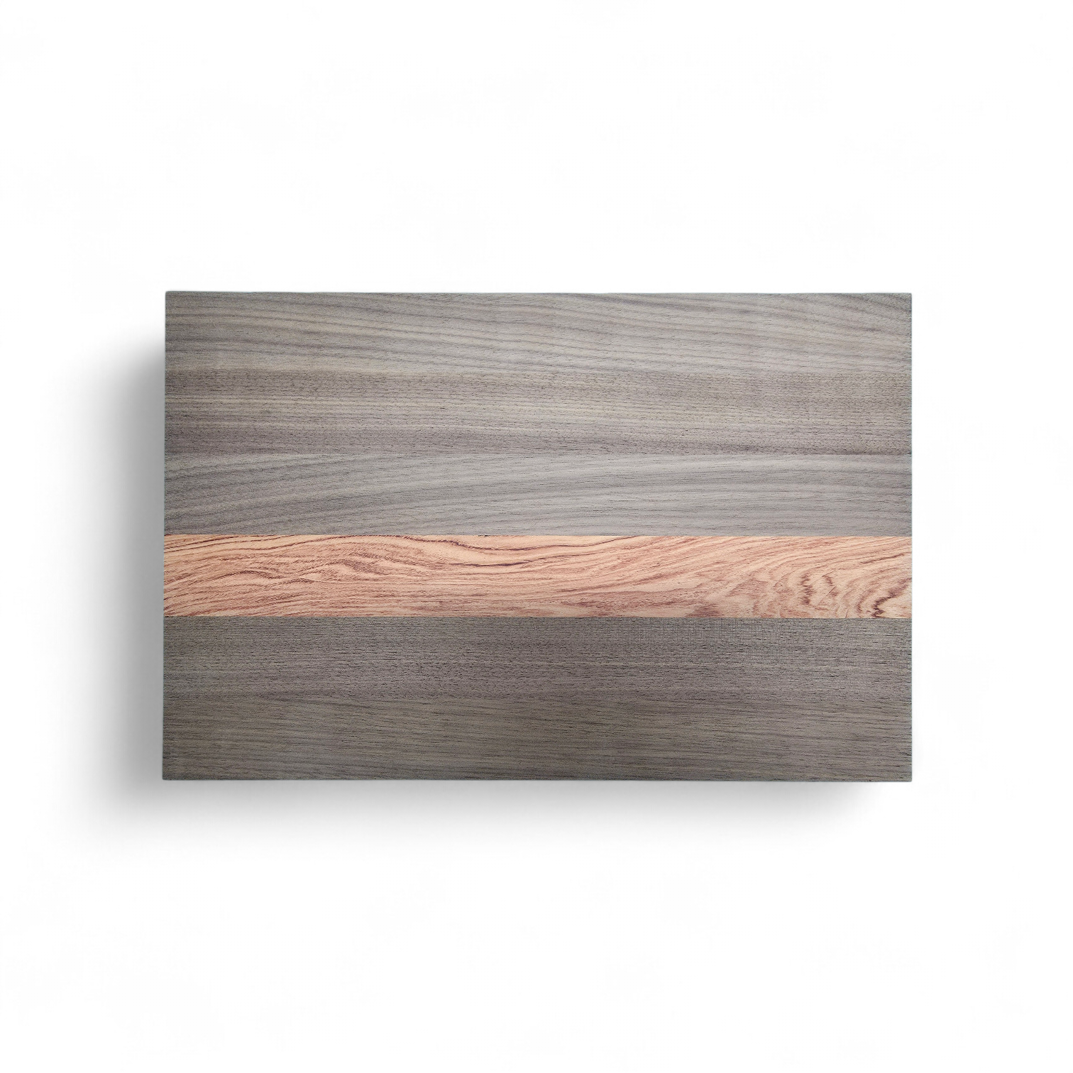 Walnut and pink ivory luxury cheese board displayed in kitchen setting