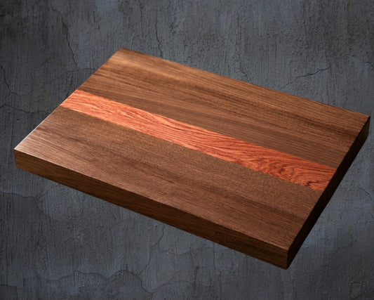 Luxury handmade walnut and pink ivory cheese board hardwood kitchen board UK