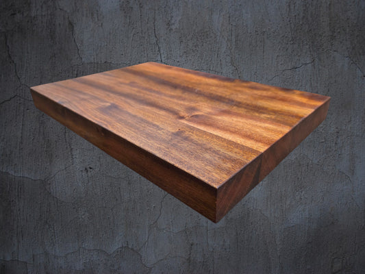 Handmade sapele chopping board 30cm x 30cm hardwood kitchen board UK