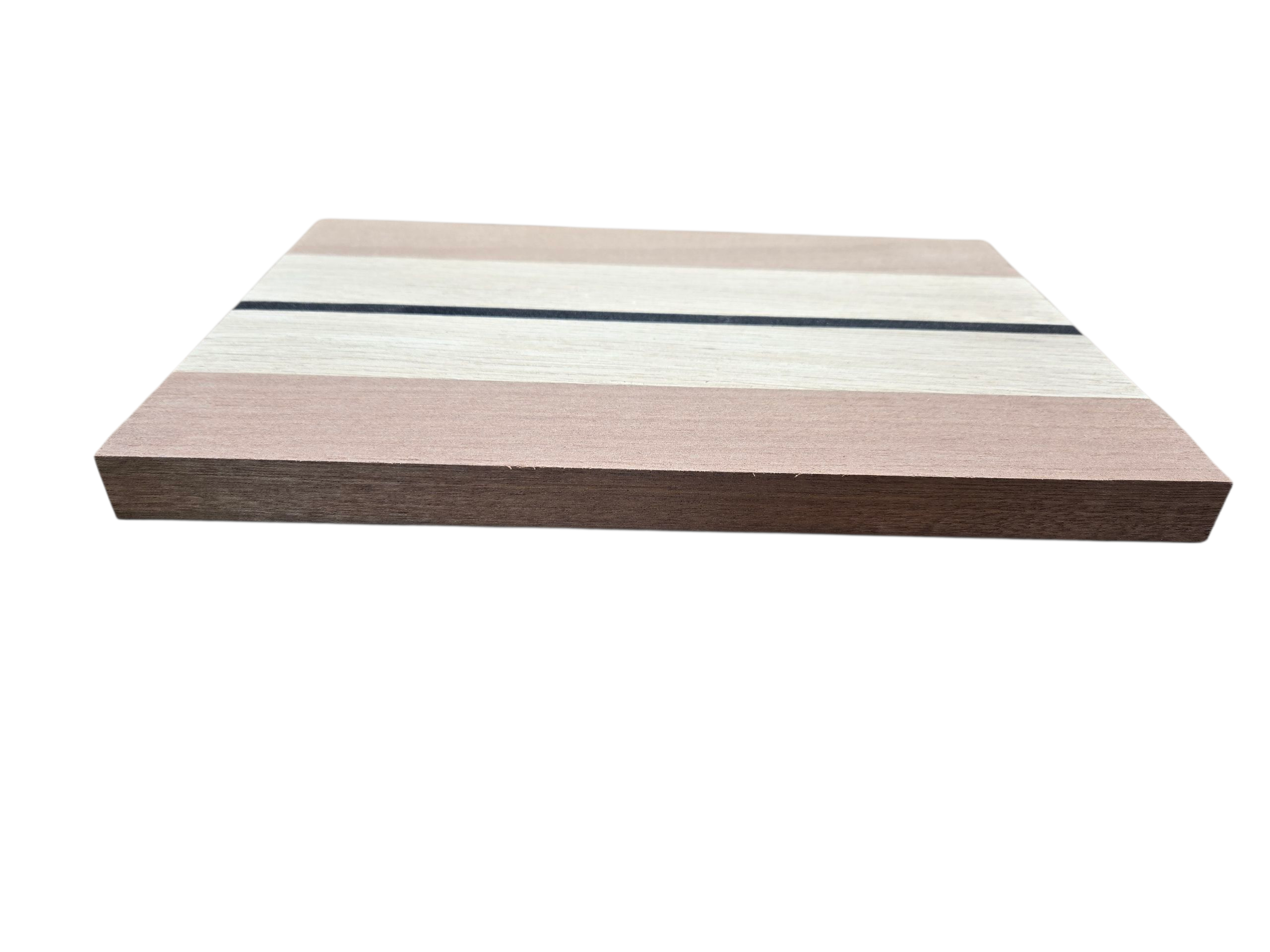 Walnut oak and ebony cheese board used for serving cheese and charcuterie